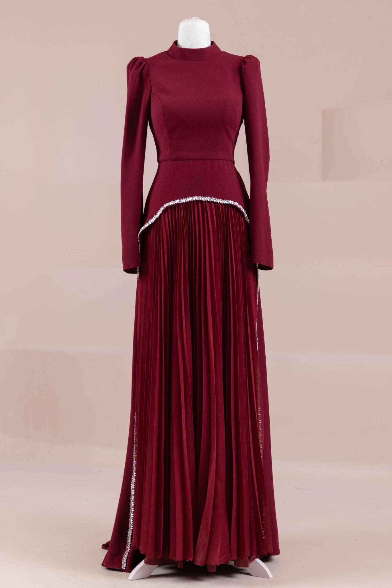 Elise Tesettür Abiye - FioraofDress - tesettur - abiye - BORDO - 38 - hijab - evening - dress