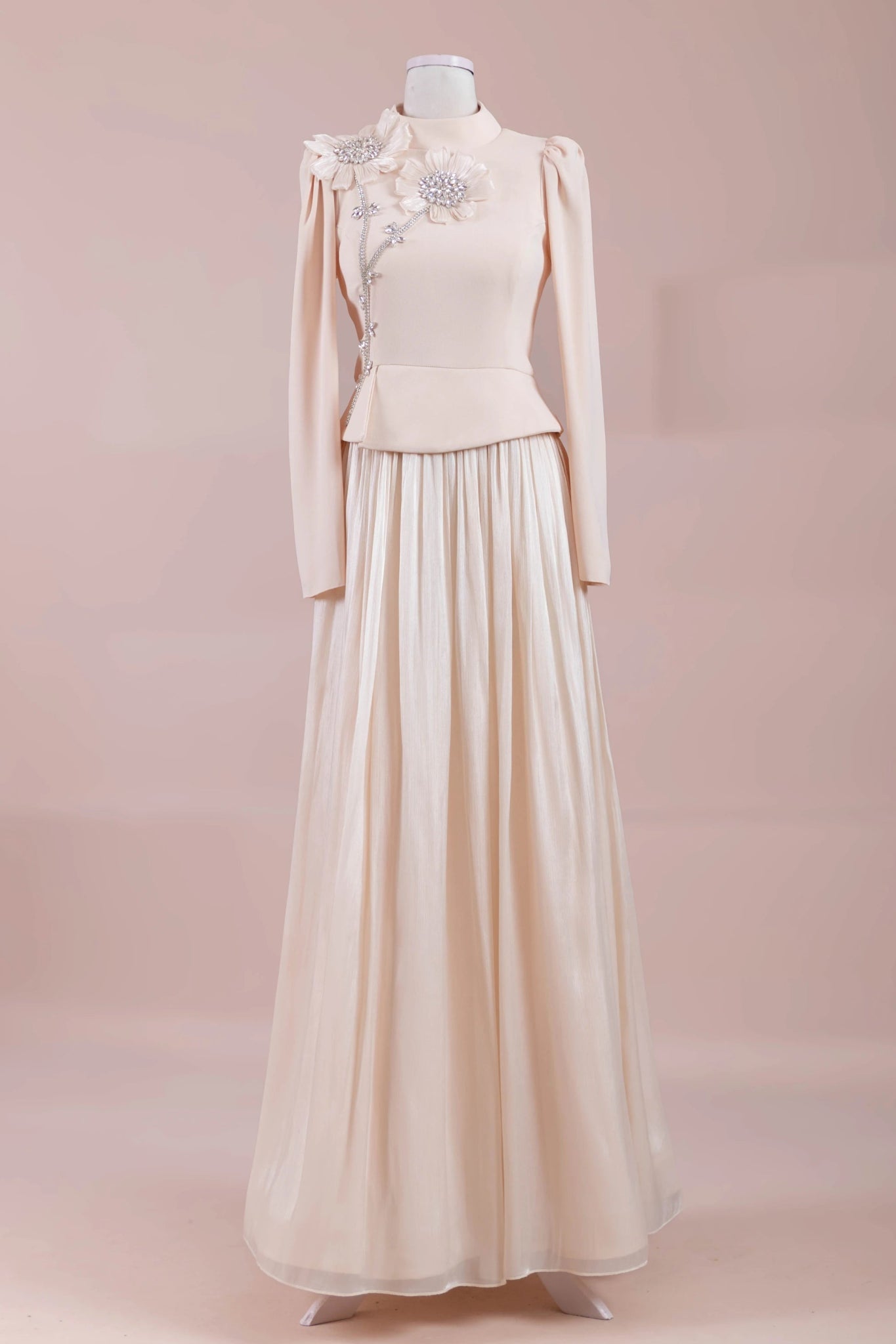 Elya Tesettür Abiye - FioraofDress - tesettur - abiye - Somon - 38 - hijab - evening - dress