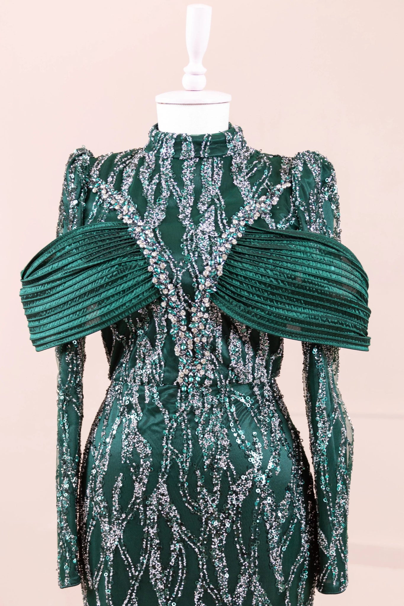 Empress Tesettür Abiye - FioraofDress - tesettur - abiye - zümrüt - 36 - hijab - evening - dress