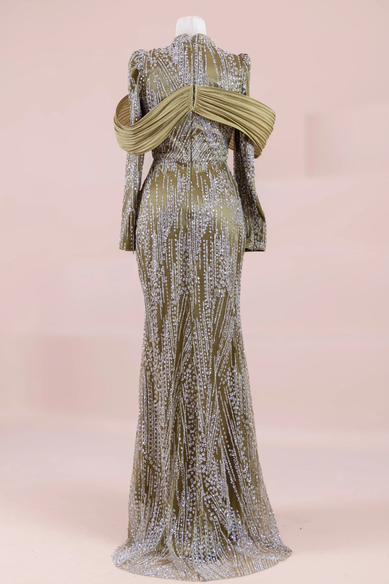 Empress Tesettür Abiye - FioraofDress - tesettur - abiye - YAĞ YEŞİLİ - 36 - hijab - evening - dress