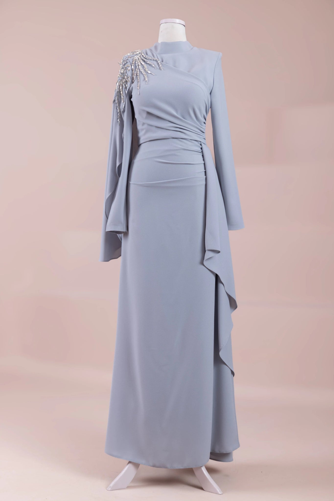 Enva Tesetür Abiye - FioraofDress - tesettur - abiye - GRİ - 38 - hijab - evening - dress