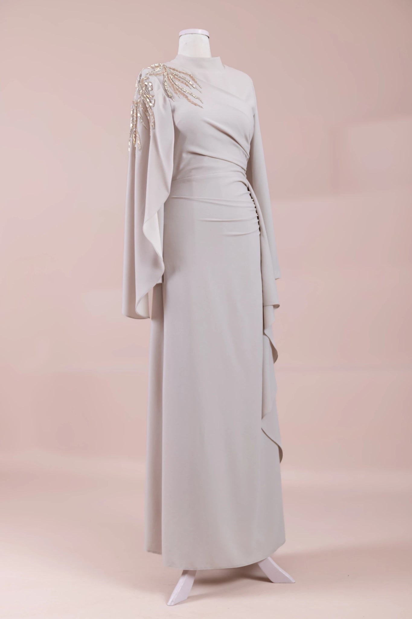 Enva Tesetür Abiye - FioraofDress - tesettur - abiye - BEJ - 38 - hijab - evening - dress