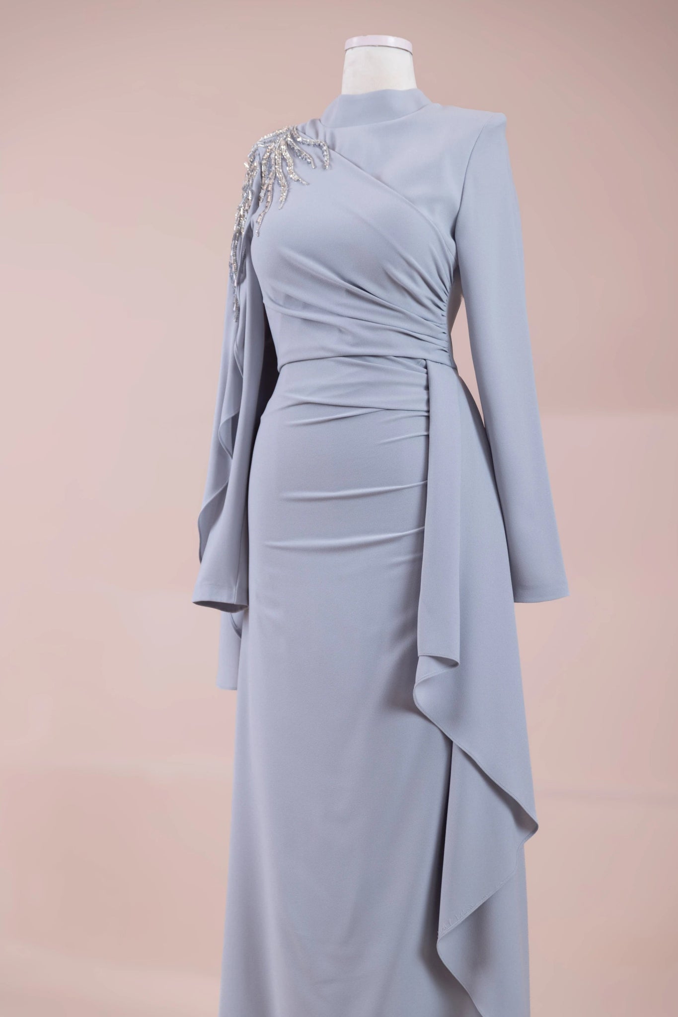 Enva Tesetür Abiye - FioraofDress - tesettur - abiye - GRİ - 38 - hijab - evening - dress