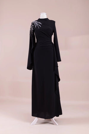 Enva Tesetür Abiye - FioraofDress - tesettur - abiye - Siyahh - 38 - hijab - evening - dress