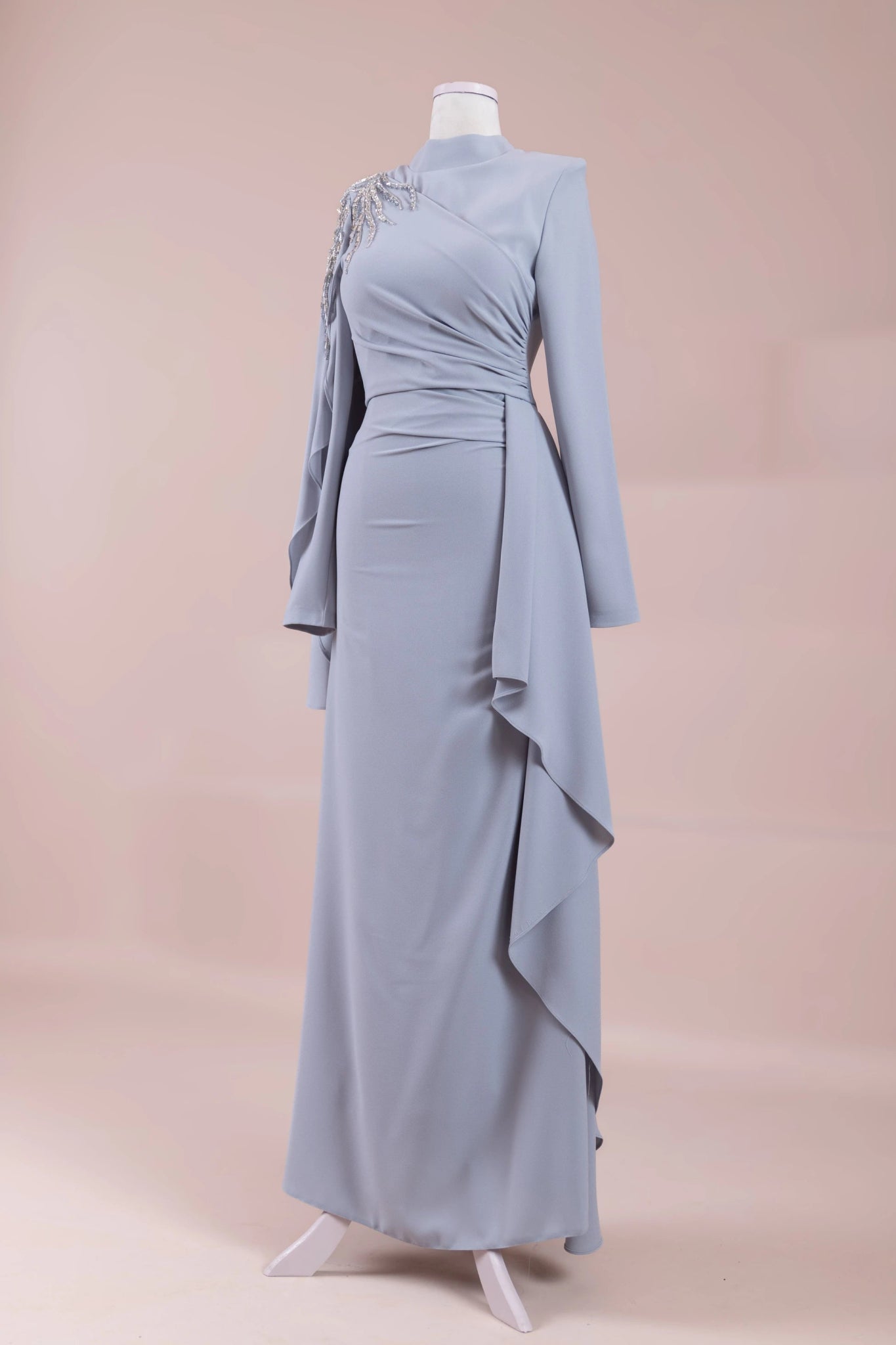 Enva Tesetür Abiye - FioraofDress - tesettur - abiye - GRİ - 38 - hijab - evening - dress