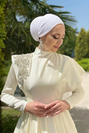 Esila Taşlı Tesettür Abiye - FioraofDress - tesettur - abiye - 42 - hijab - evening - dress