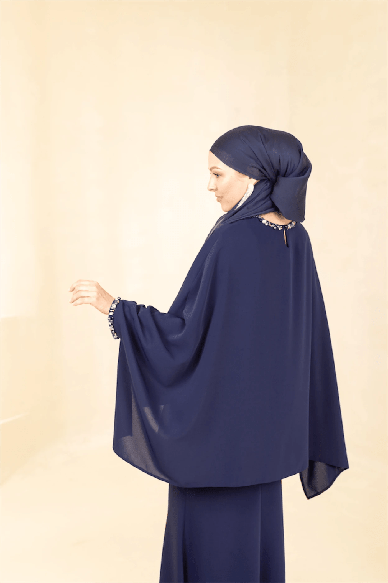 Eveline Tesettür Abiye - FioraofDress - tesettur - abiye - 44 - lacivert - hijab - evening - dress