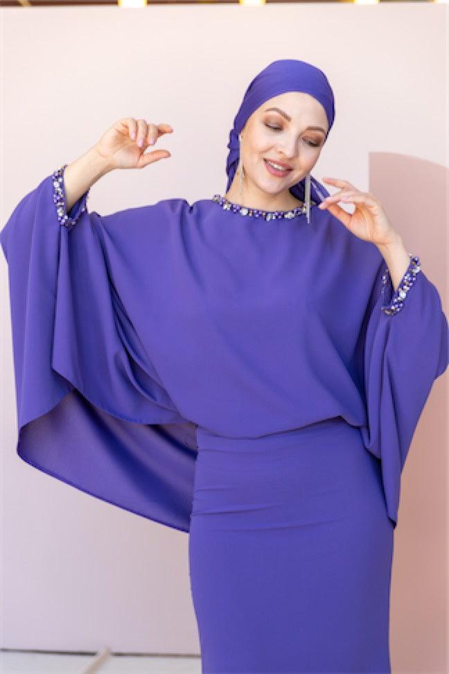 Eveline Tesettür Abiye - FioraofDress - tesettur - abiye - 44 - LİLAA - hijab - evening - dress