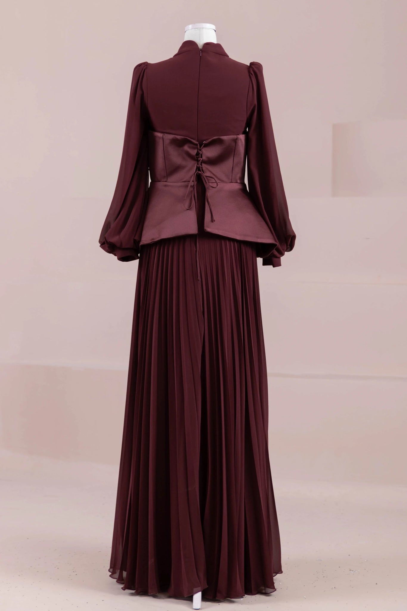 Eyla Tesettür Abiye - FioraofDress - tesettur - abiye - bery burgundy - 36 - hijab - evening - dress
