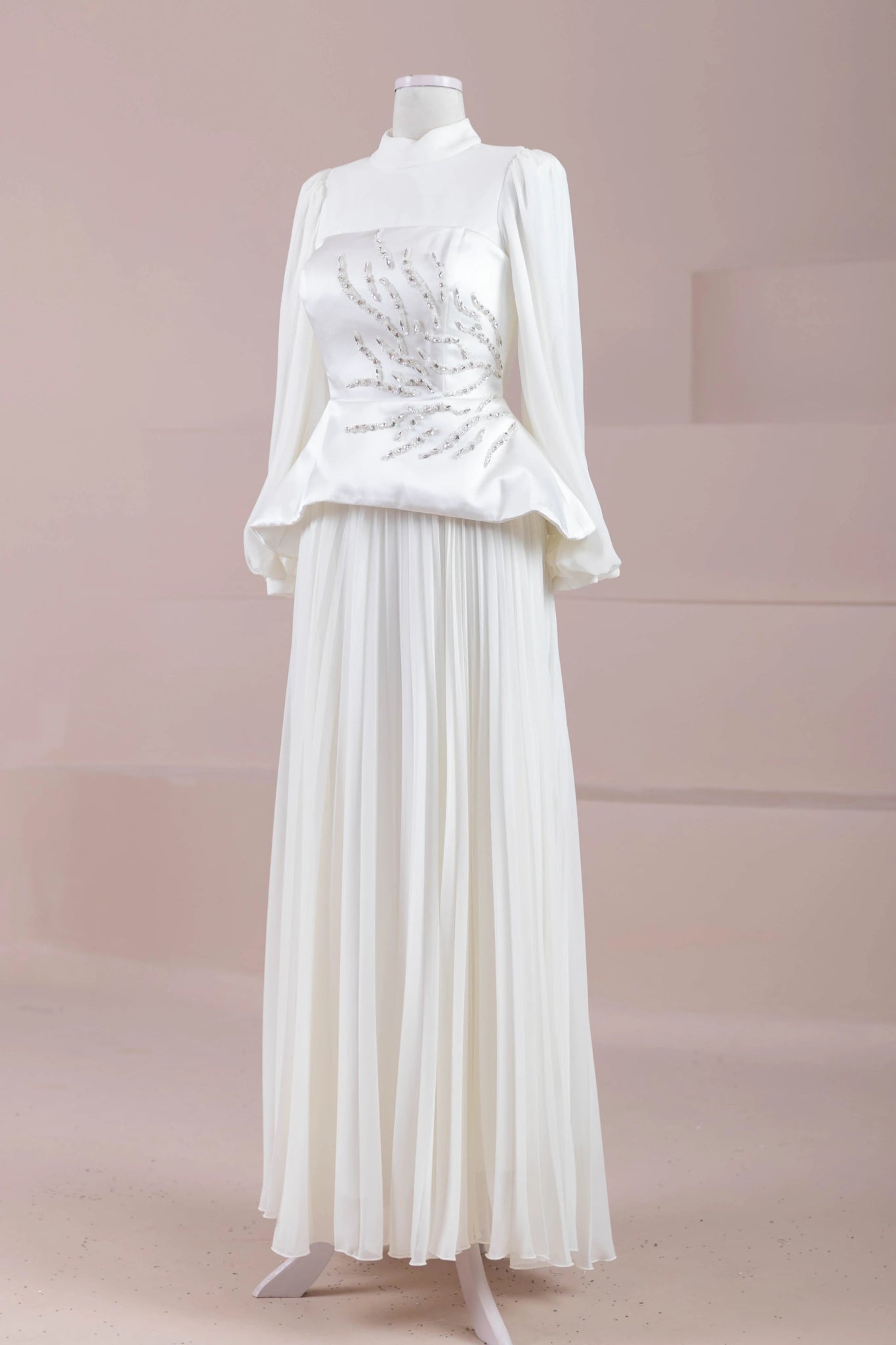 Eyla Tesettür Abiye - FioraofDress - tesettur - abiye - Beyaz - 36 - hijab - evening - dress