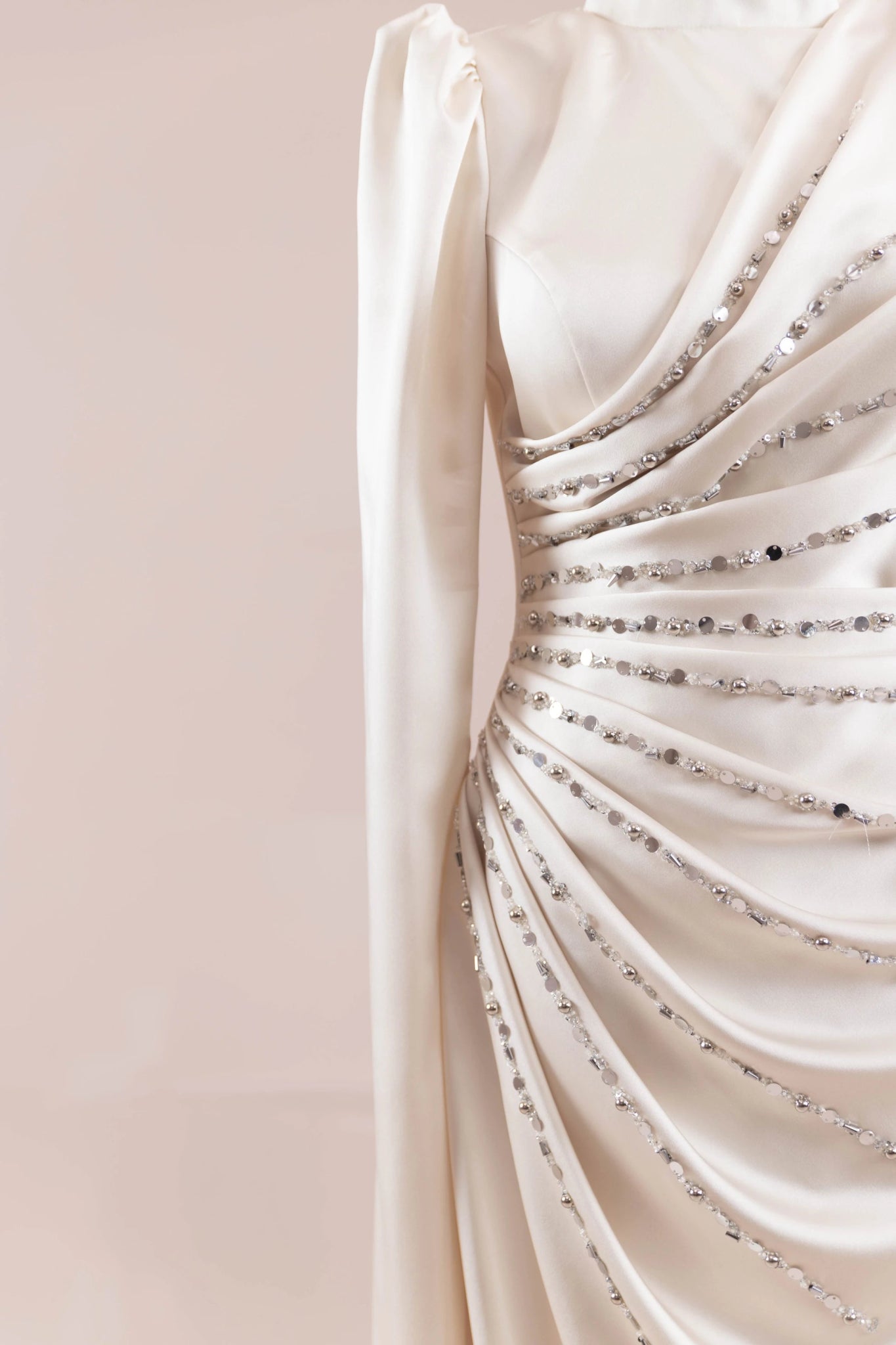 Faris Tesettür Abiye - FioraofDress - tesettur - abiye - krem - 38 - hijab - evening - dress