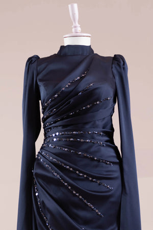 Faris Tesettür Abiye - FioraofDress - tesettur - abiye - lacivert - 38 - hijab - evening - dress