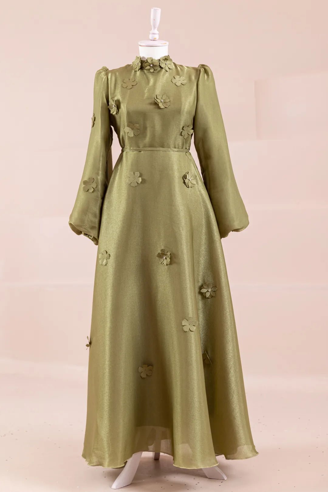 Flowers Tesettür Abiye - FioraofDress - tesettur - abiye - Yeşil - 36 - hijab - evening - dress