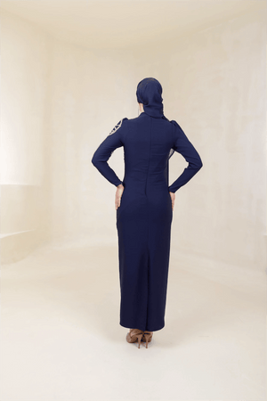 Gaia Tesettür Abiye - FioraofDress - tesettur - abiye - 48 - lacivert - hijab - evening - dress
