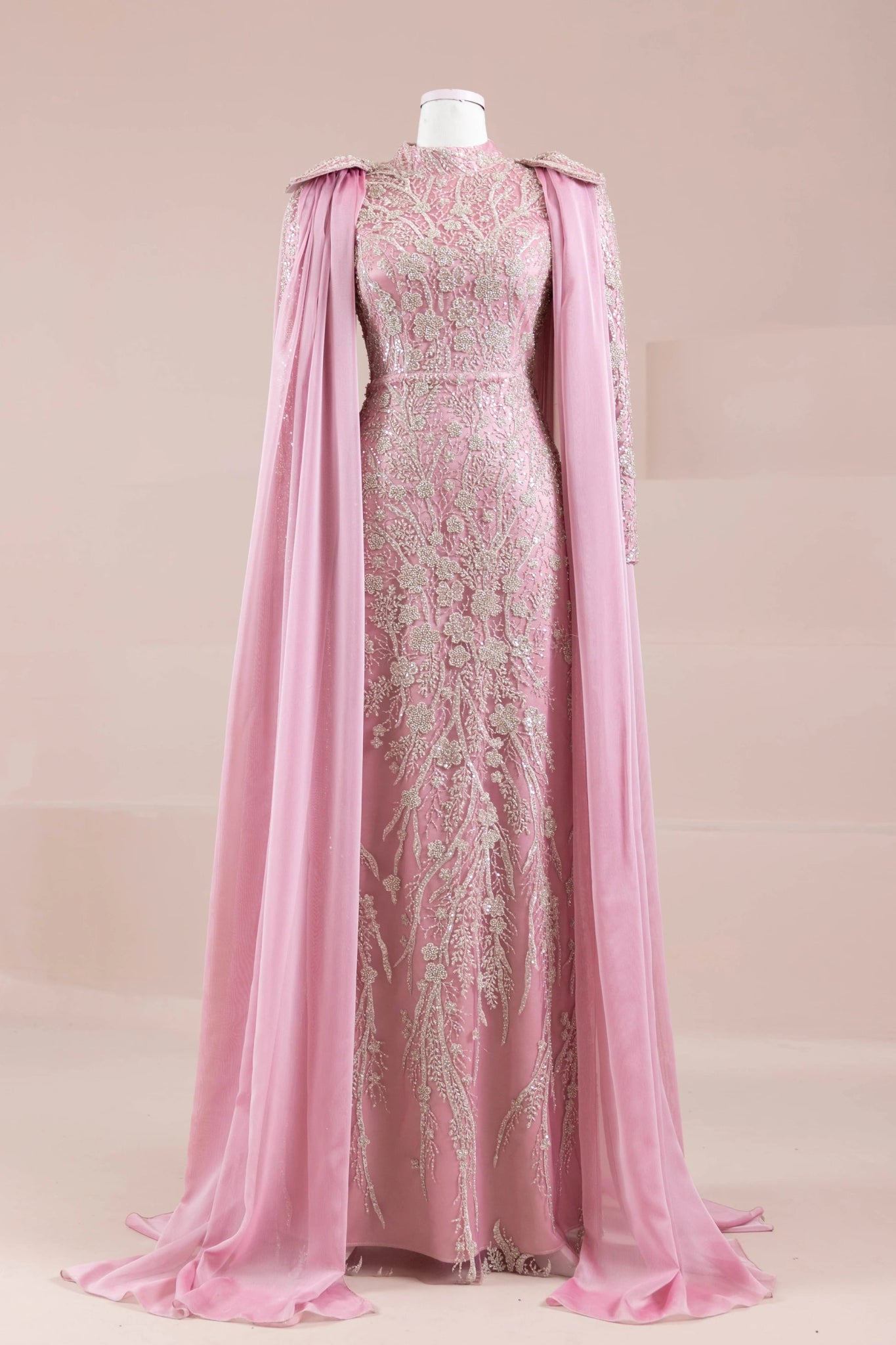 Glam Tesettür Abiye - FioraofDress - tesettur - abiye - Gül Kurusu - 38 - hijab - evening - dress