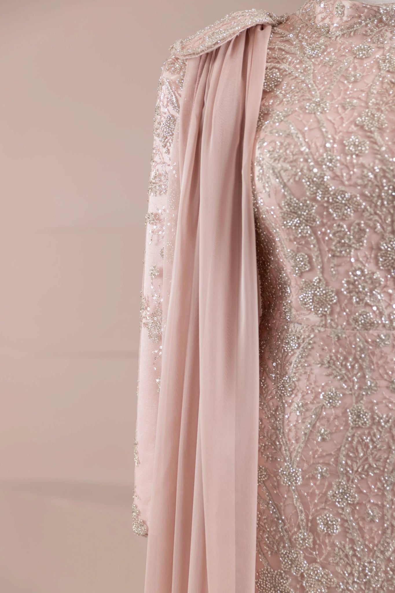 Glam Tesettür Abiye - FioraofDress - tesettur - abiye - Pudra - 38 - hijab - evening - dress