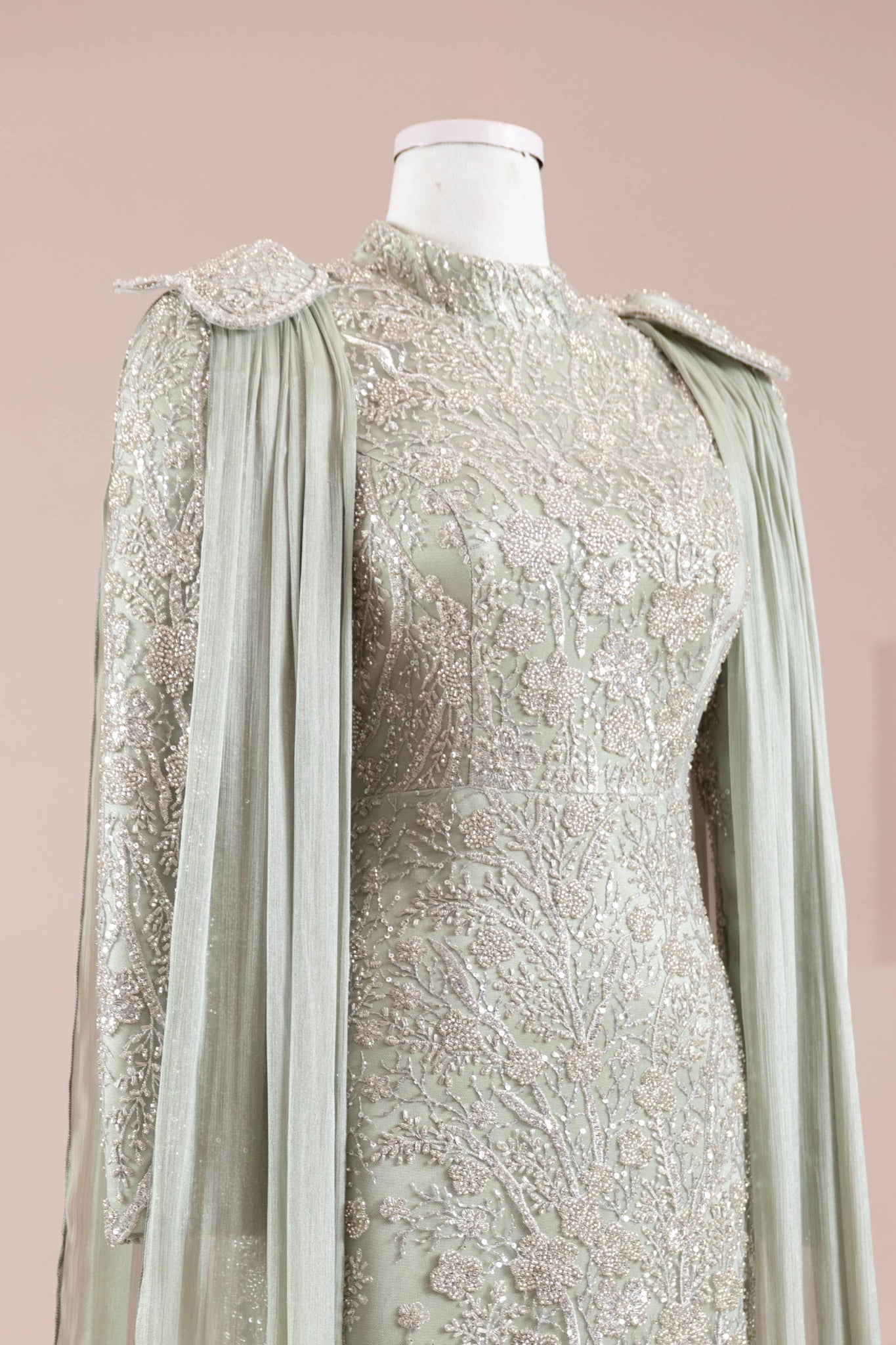 Glam Tesettür Abiye - FioraofDress - tesettur - abiye - mint - 38 - hijab - evening - dress