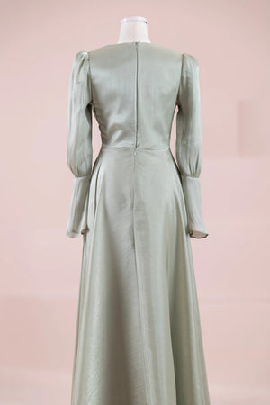 Glamour Tesettür Abiye - FioraofDress - tesettur - abiye - mint - 38 - hijab - evening - dress