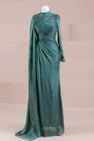 Glory Sade Tesettür Abiye - FioraofDress - tesettur - abiye - zümrüt - 38 - hijab - evening - dress