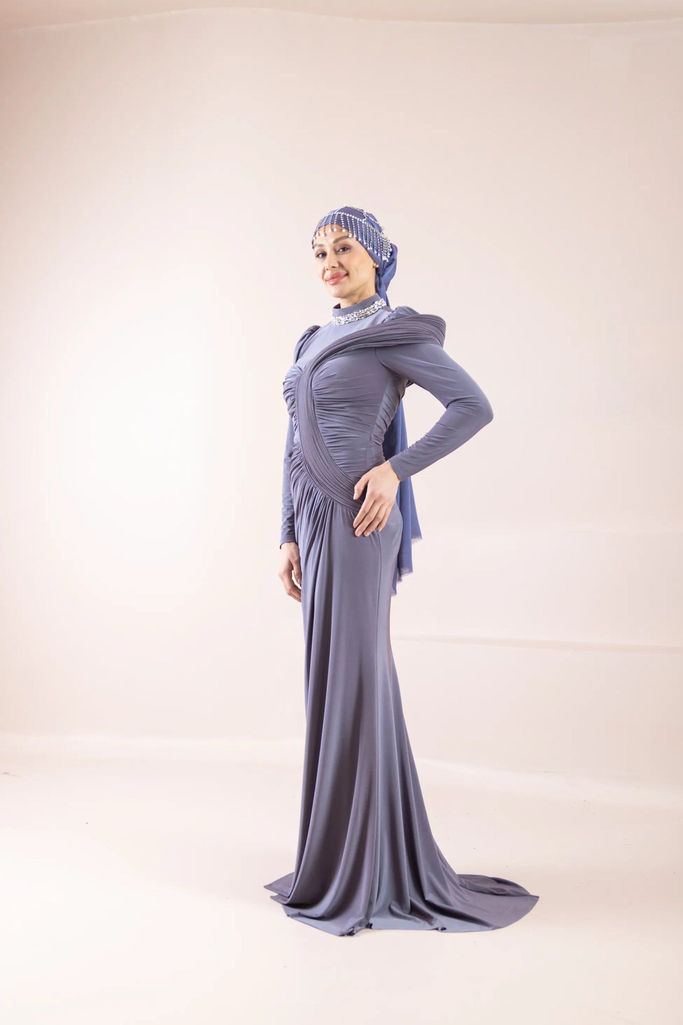 Hailey Tesettür Abiye - FioraofDress - tesettur - abiye - violet - 38 - hijab - evening - dress