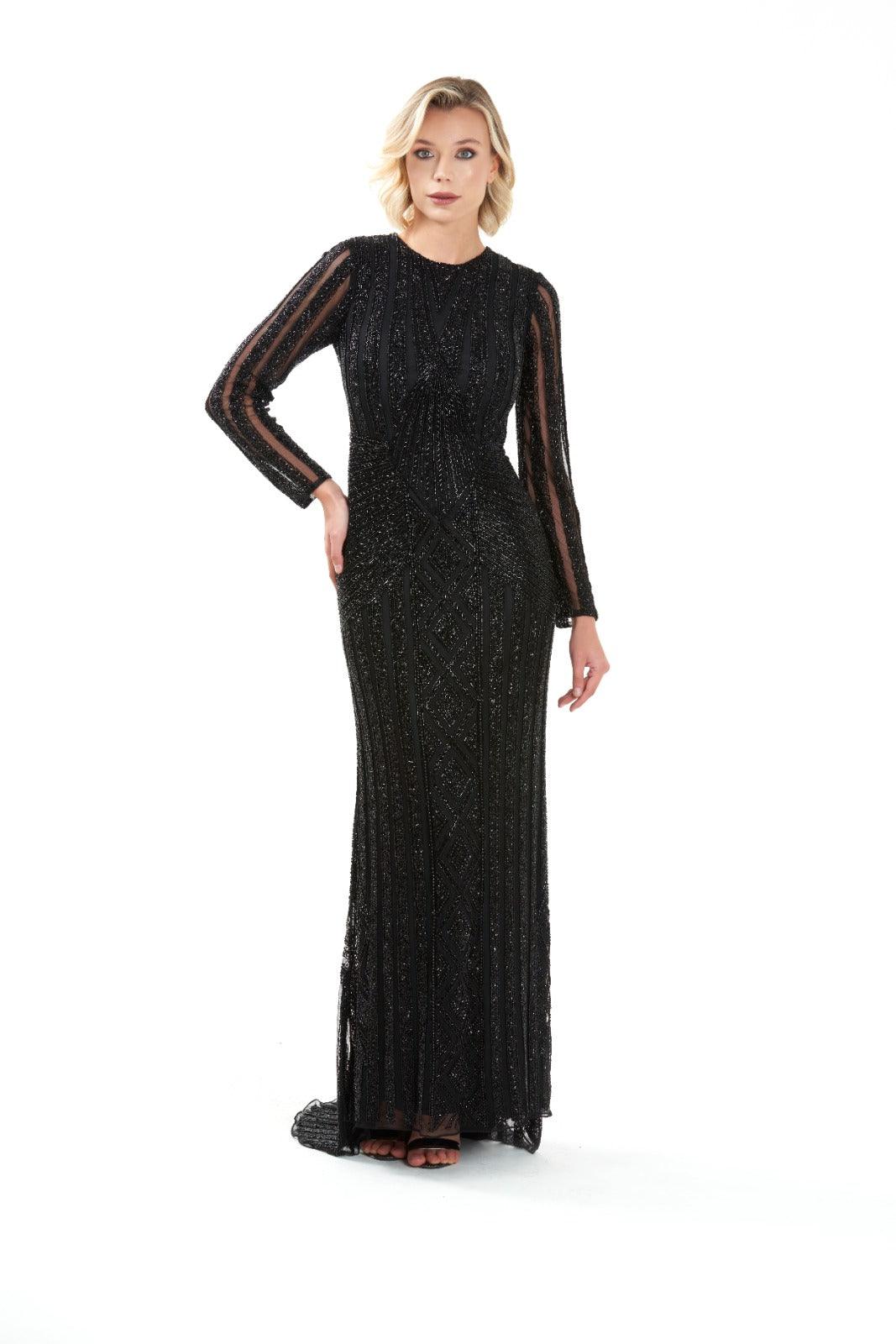 Handmade Embroidered AH1004 - FioraofDress - tesettur - abiye - 48 - hijab - evening - dress