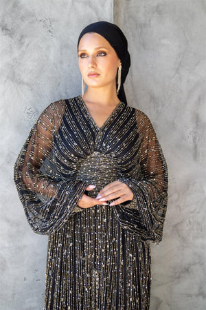 Handmade Embroidered AH1008 - FioraofDress - tesettur - abiye - 48 - hijab - evening - dress