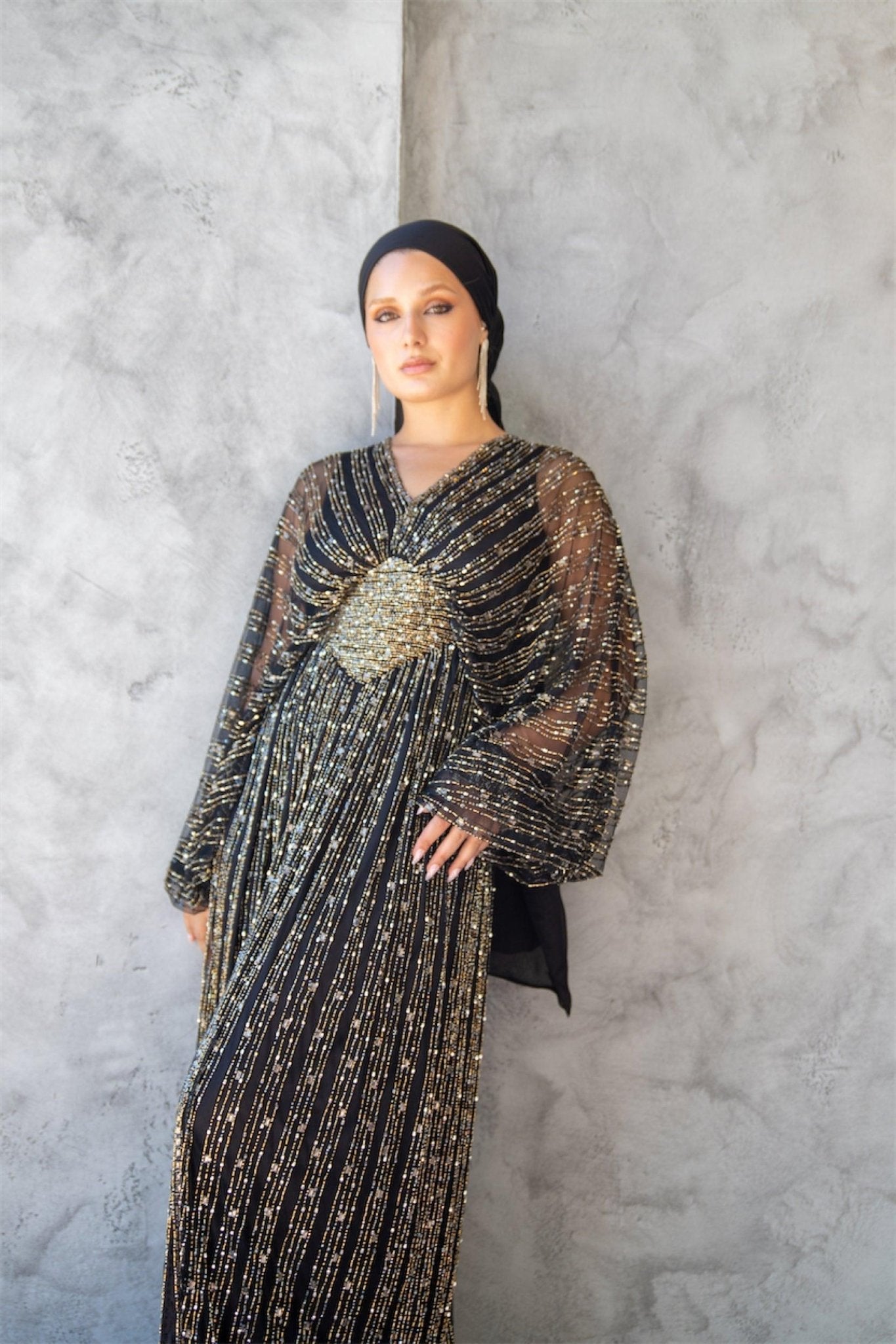 Handmade Embroidered AH1008 - FioraofDress - tesettur - abiye - 48 - hijab - evening - dress