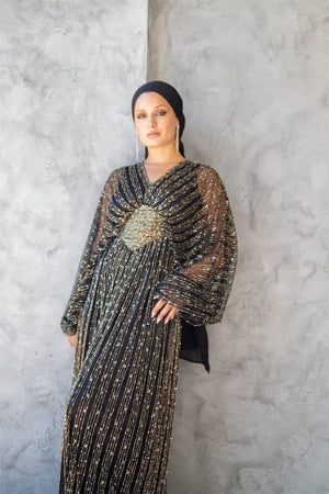 Handmade Embroidered AH1008 - FioraofDress - tesettur - abiye - 48 - hijab - evening - dress