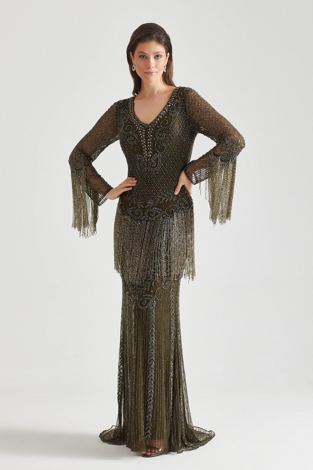 Handmade Embroidered AH1018 - FioraofDress - tesettur - abiye - 48 - hijab - evening - dress