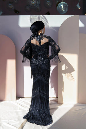 Handmade Embroidered AH1024 - FioraofDress - tesettur - abiye - 48 - hijab - evening - dress