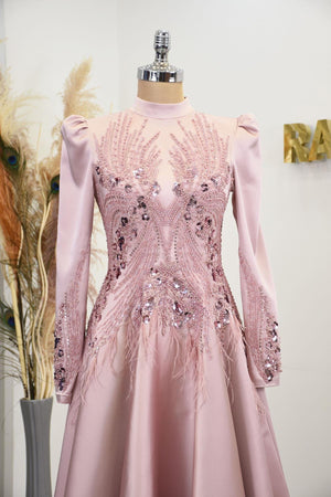 Holly Tesettür Abiye - FioraofDress - tesettur - abiye - LİLA - 38 - hijab - evening - dress