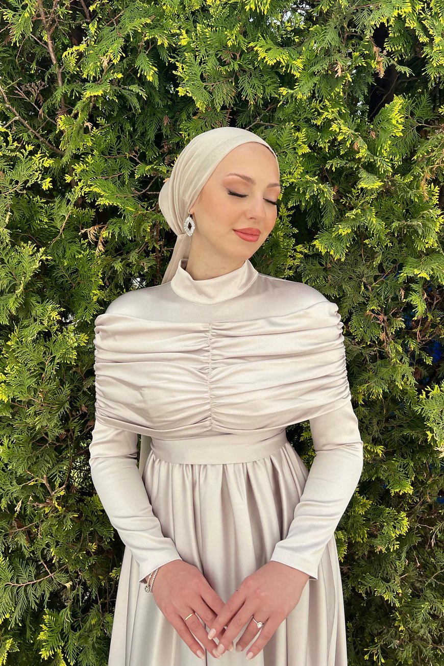 Hüma Tesettür Abiye - FioraofDress - tesettur - abiye - 44 - Taş - hijab - evening - dress