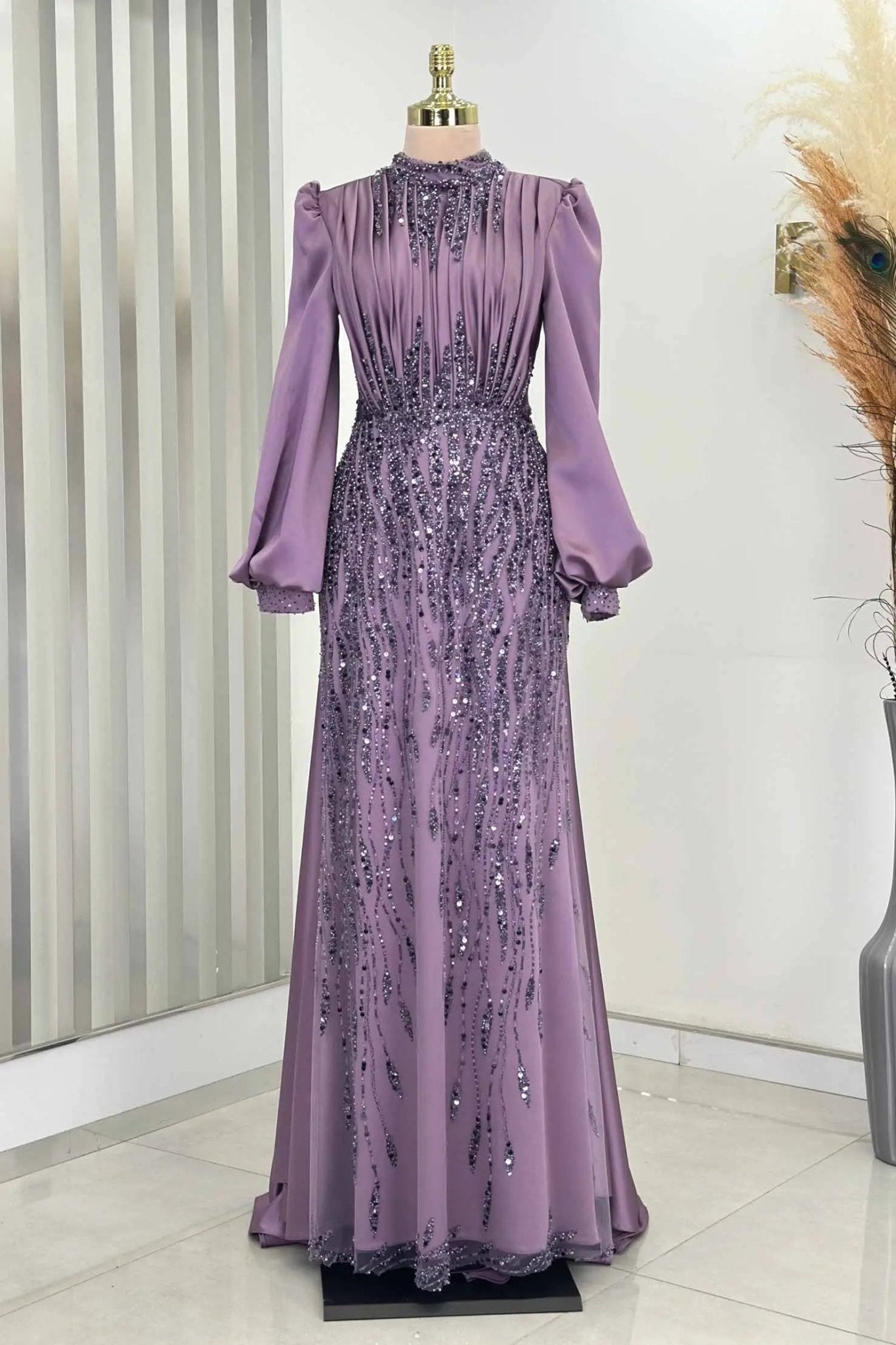 İncilay Tesettür Abiye - FioraofDress - tesettur - abiye - LİLA - 38 - hijab - evening - dress