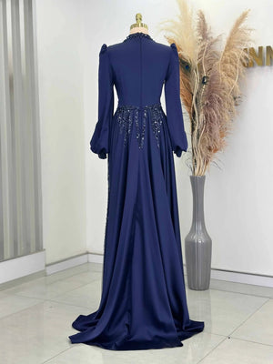 İncilay Tesettür Abiye - FioraofDress - tesettur - abiye - LACİVERT - 38 - hijab - evening - dress