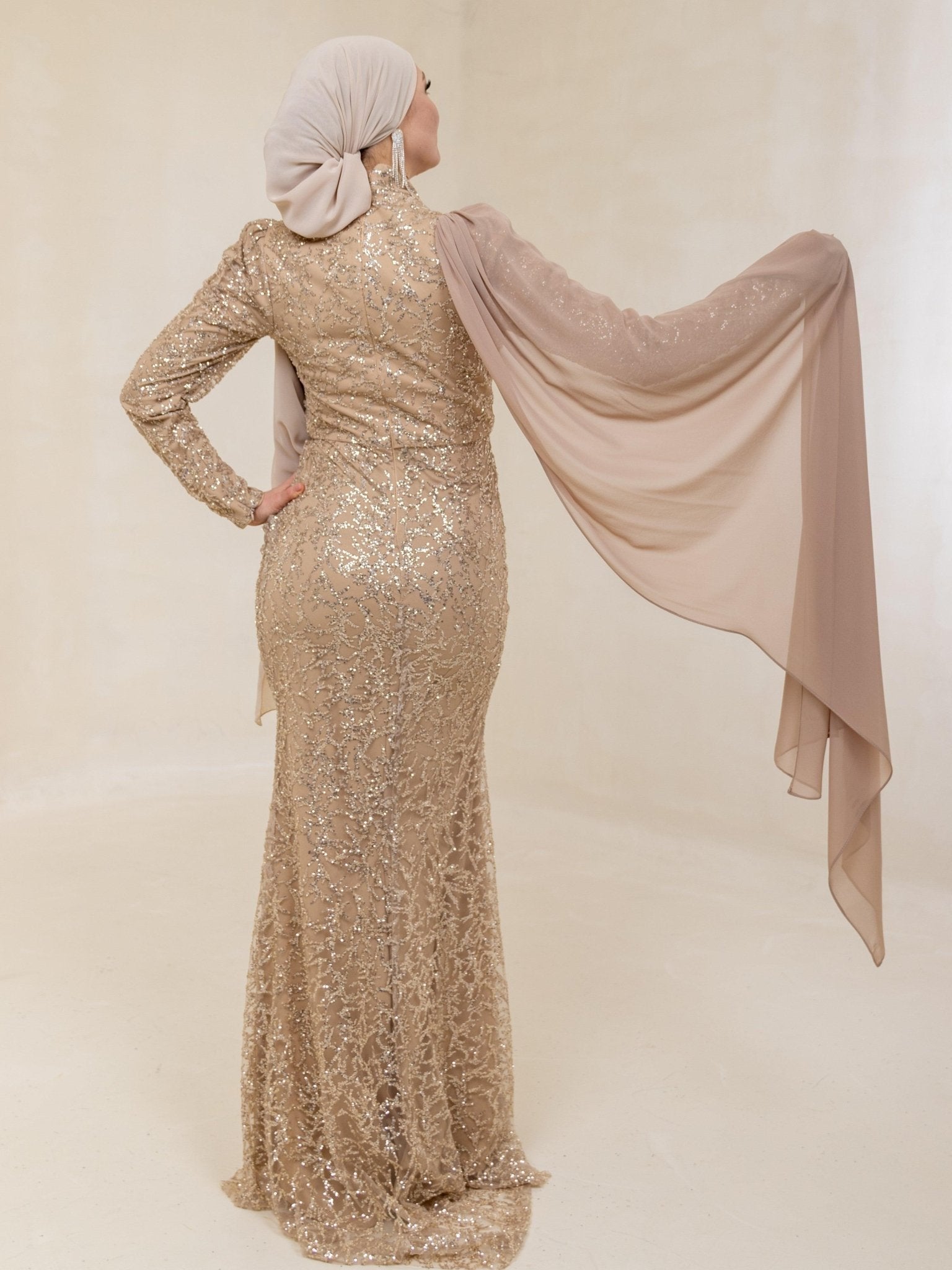 Işıl Tesettür Abiye - FioraofDress - tesettur - abiye - 44 - Beyaz - hijab - evening - dress