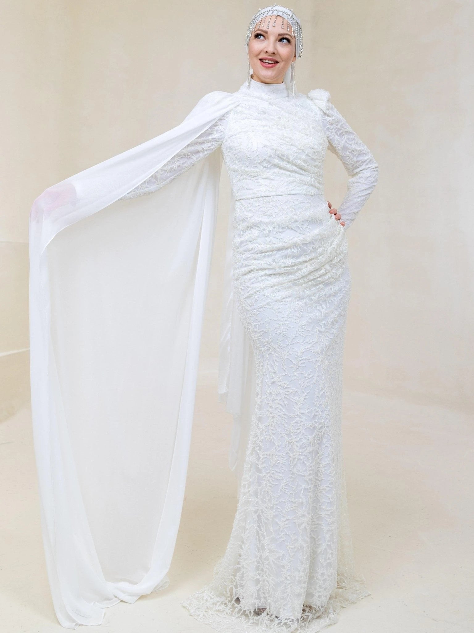 Işıl Tesettür Abiye - FioraofDress - tesettur - abiye - 44 - lacivert - hijab - evening - dress