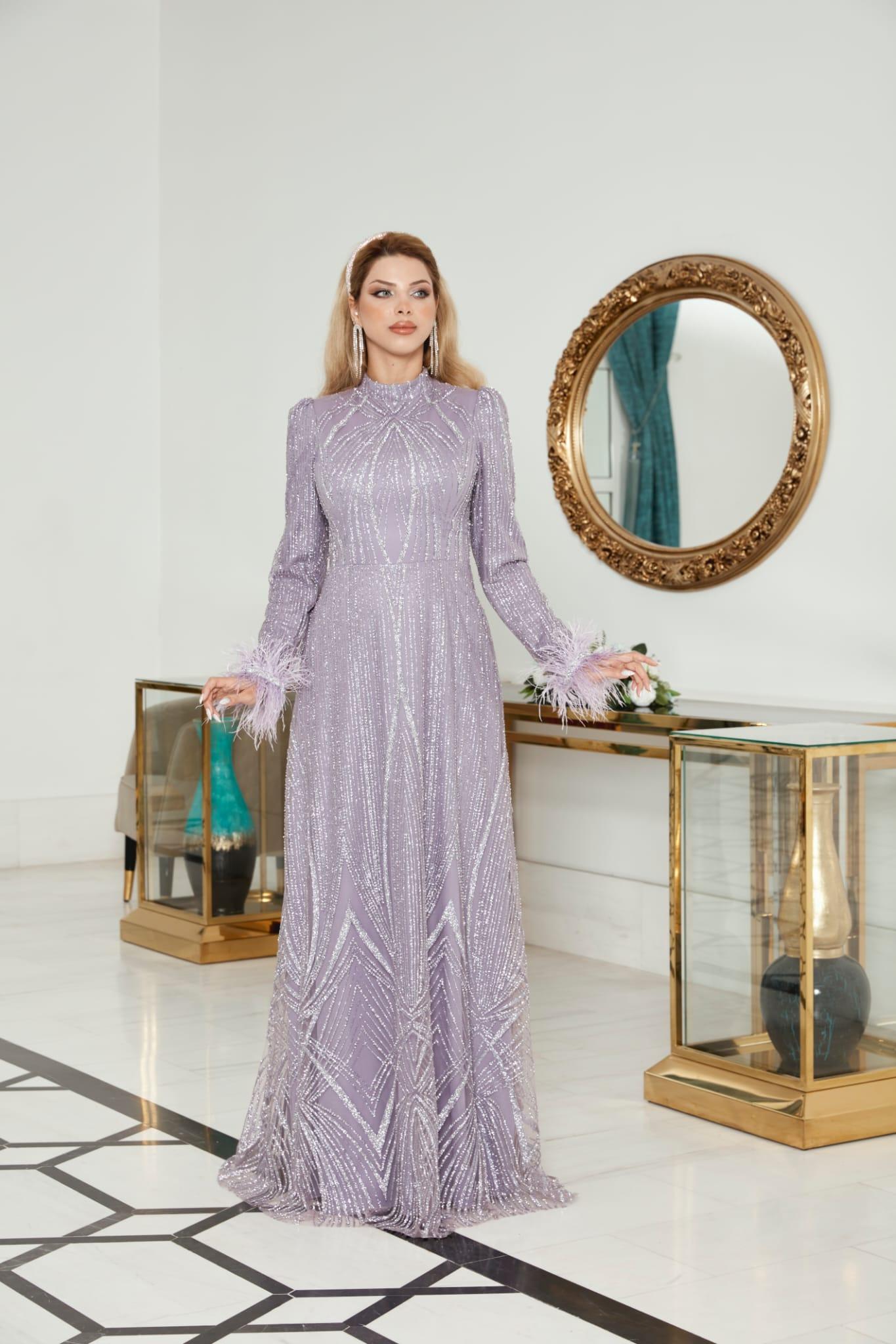Işıltılı Safir Tesettür Abiye - FioraofDress - tesettur - abiye - 48 - LİLAA - hijab - evening - dress