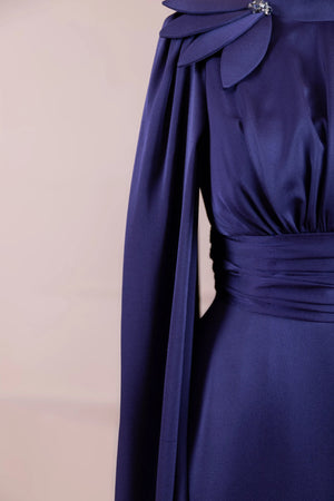 Jana Tesettür Abiye - FioraofDress - tesettur - abiye - Gece mavisi - 38 - hijab - evening - dress