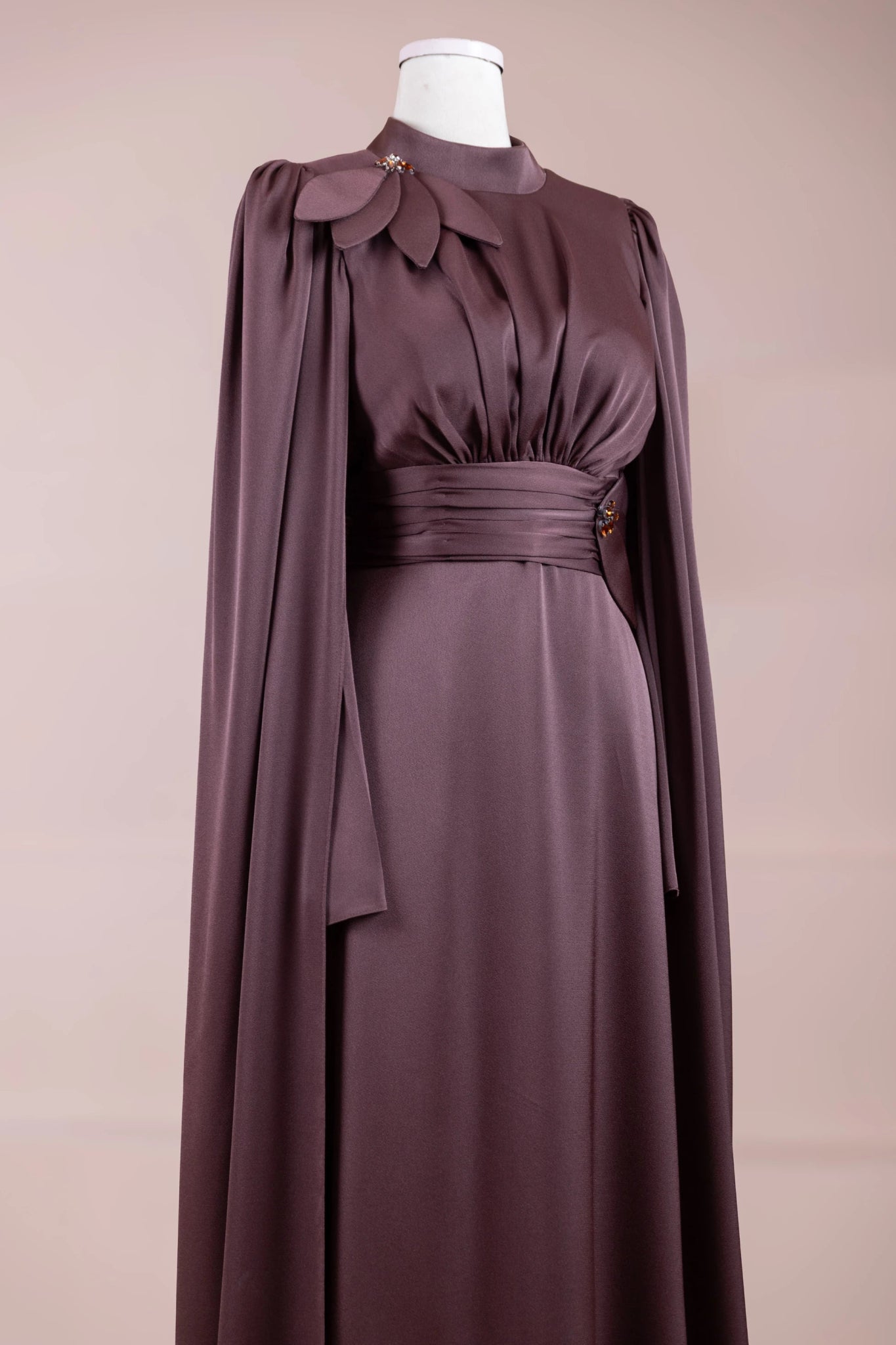 Jana Tesettür Abiye - FioraofDress - tesettur - abiye - bery burgundy - 38 - hijab - evening - dress