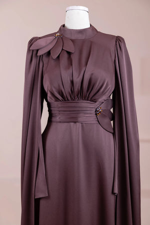 Jana Tesettür Abiye - FioraofDress - tesettur - abiye - bery burgundy - 38 - hijab - evening - dress