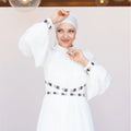 Kuğu Tesettür Abiye - FioraofDress - tesettur - abiye - 36 - Beyaz - hijab - evening - dress