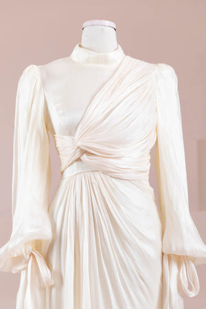 Laru Tesettür Abiye - FioraofDress - tesettur - abiye - Ekru - 38 - hijab - evening - dress