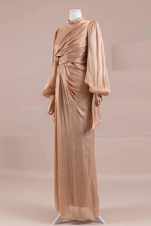 Laru Tesettür Abiye - FioraofDress - tesettur - abiye - şeftali - 38 - hijab - evening - dress