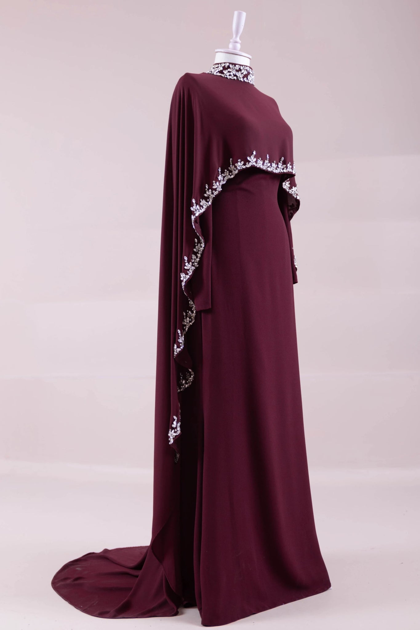 Layali Tesettür Abiye - FioraofDress - tesettur - abiye - BORDO - 40 - hijab - evening - dress