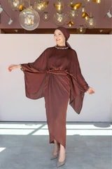 Layla Tesettür Abiye - FioraofDress - tesettur - abiye - 44 - Kahve - hijab - evening - dress