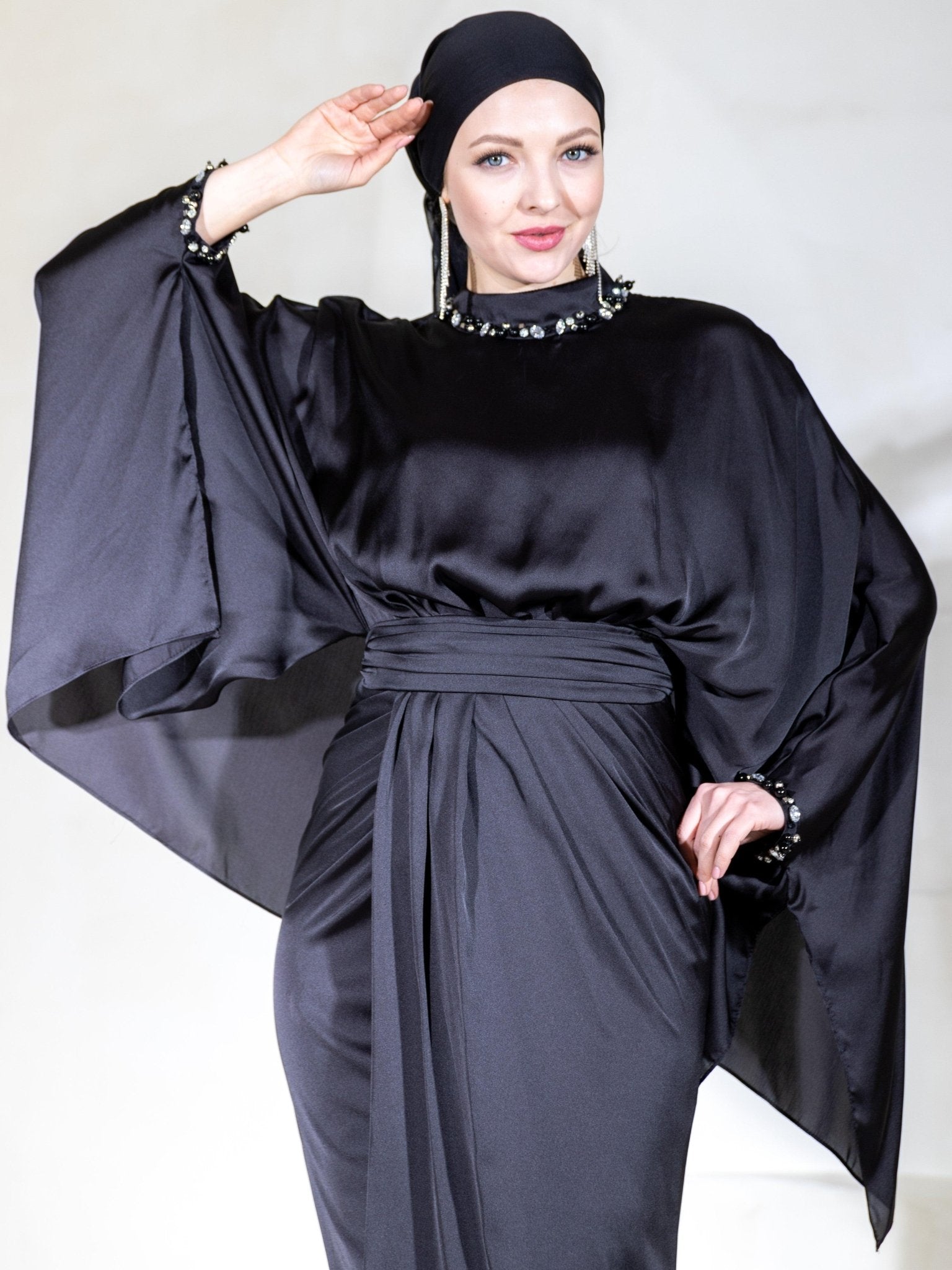Layla Tesettür Abiye - FioraofDress - tesettur - abiye - 44 - Siyahh - hijab - evening - dress