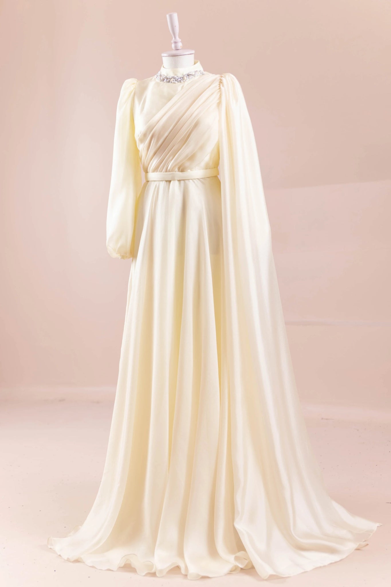 Liora Tesettür Abiye - FioraofDress - tesettur - abiye - Sarı - 38 - hijab - evening - dress