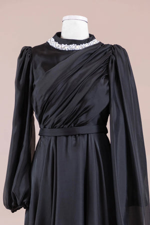 Liora Tesettür Abiye - FioraofDress - tesettur - abiye - SİYAH - 38 - hijab - evening - dress