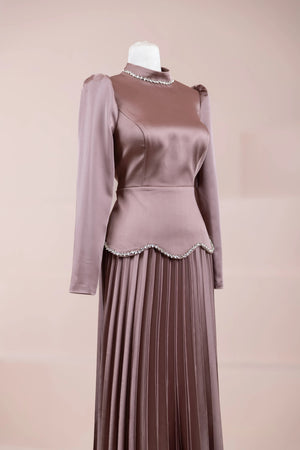 Lolita Tesettür Abiye - FioraofDress - tesettur - abiye - Pudra - 38 - hijab - evening - dress