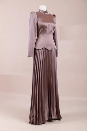 Lolita Tesettür Abiye - FioraofDress - tesettur - abiye - Pudra - 38 - hijab - evening - dress